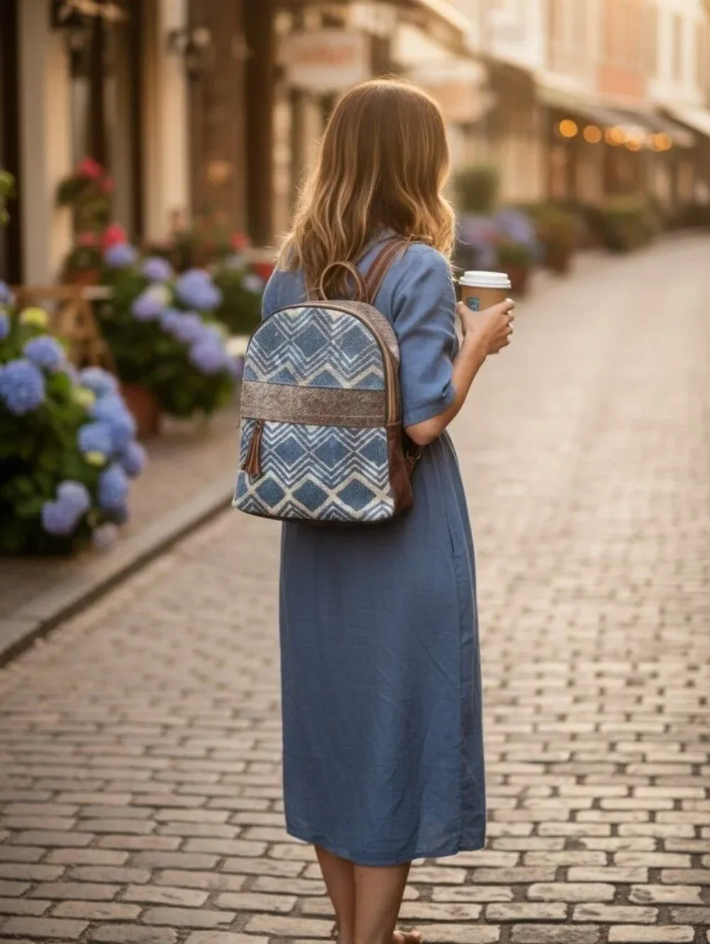 Myra  Blue Breeze backpack